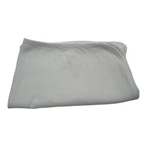 Vintage Baby Morgan Thermal Blanket White Cotton Waffle Weave Made In USA